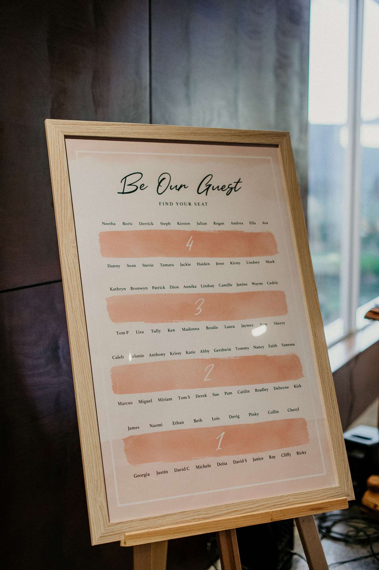 be our guest wedding seating chart