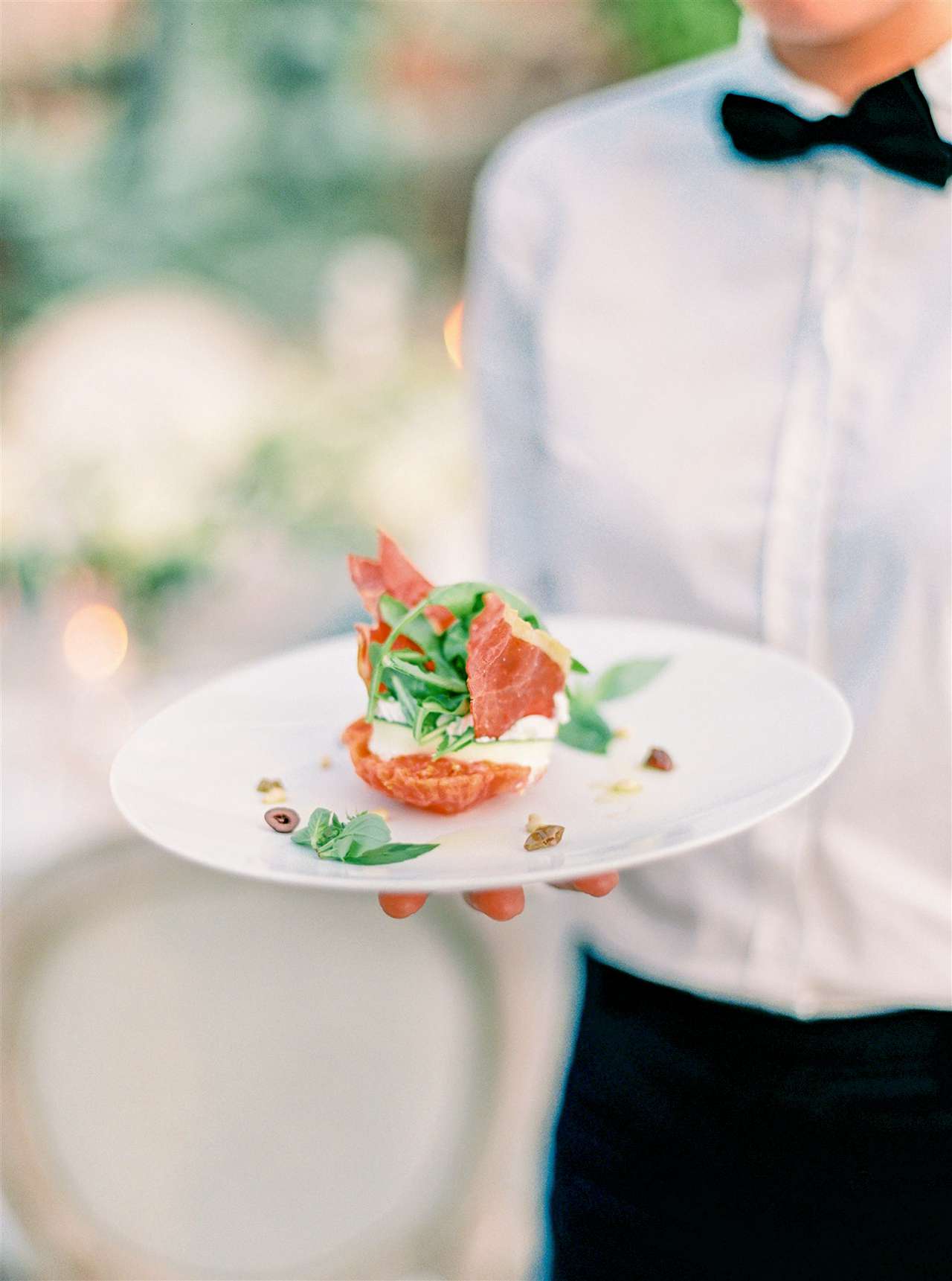 wedding reception french cuisine server