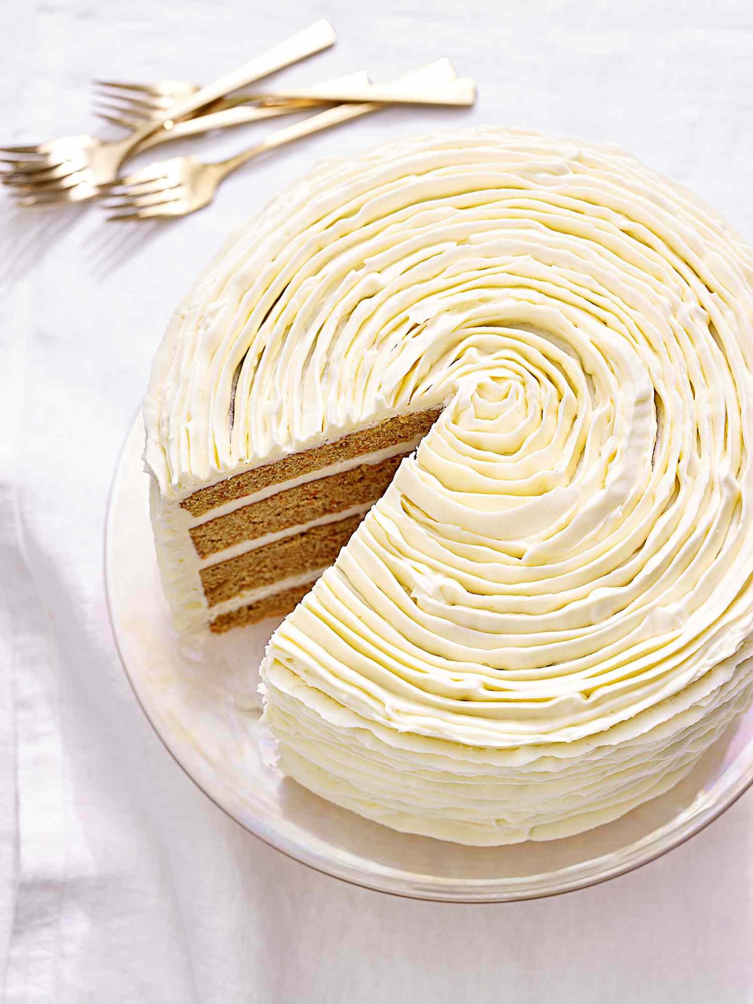carrot cake with white chocolate frosting