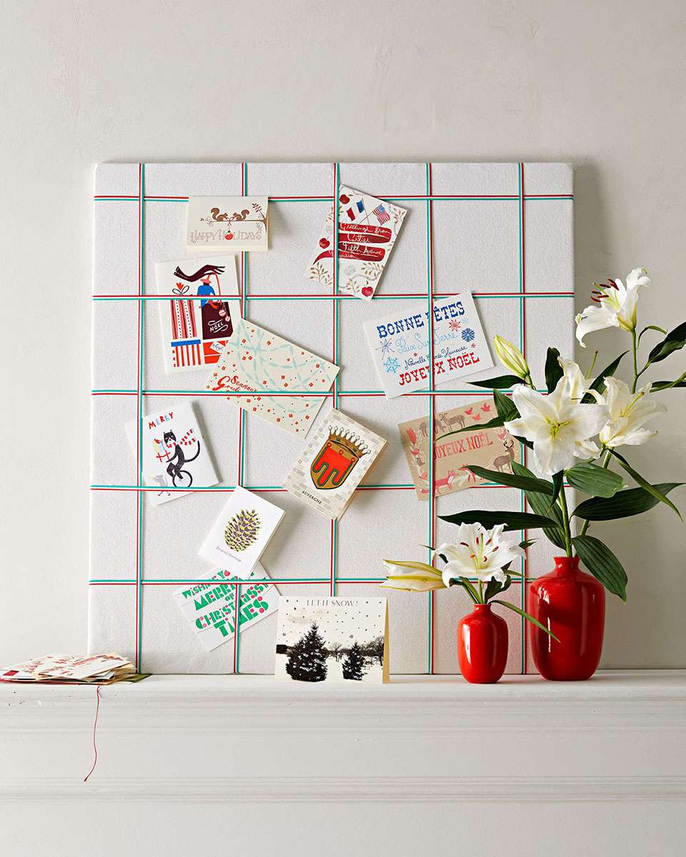 holiday card display board craft