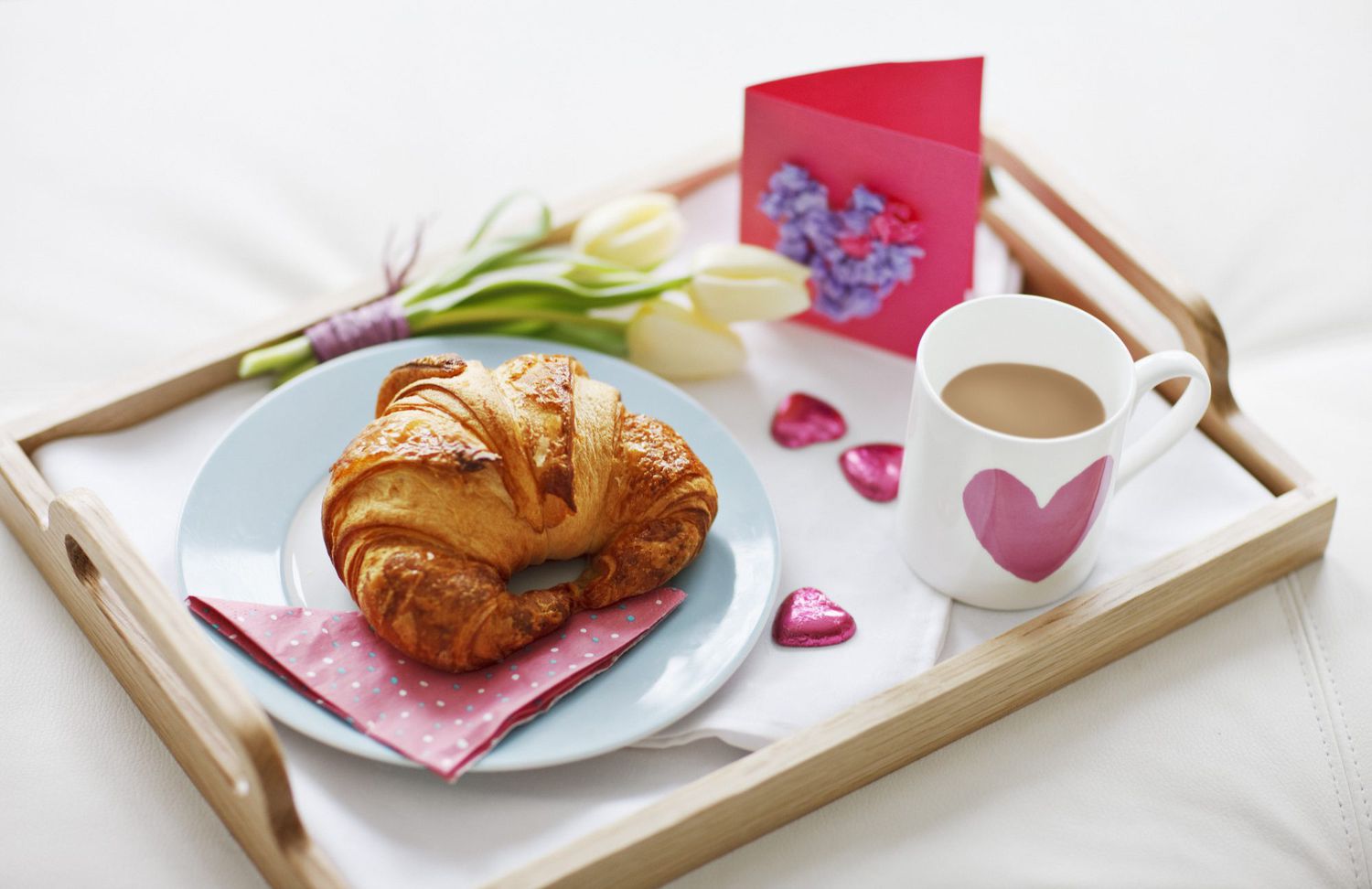 Valentine's Day breakfast tray