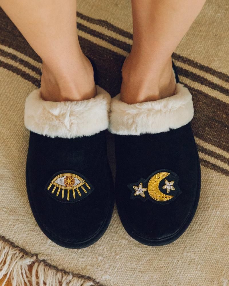 Gujigur Winter House Slippers,Beauty Neon Galaxy Water Bird Printed Warm and Comfortable Bedroom Shoes 