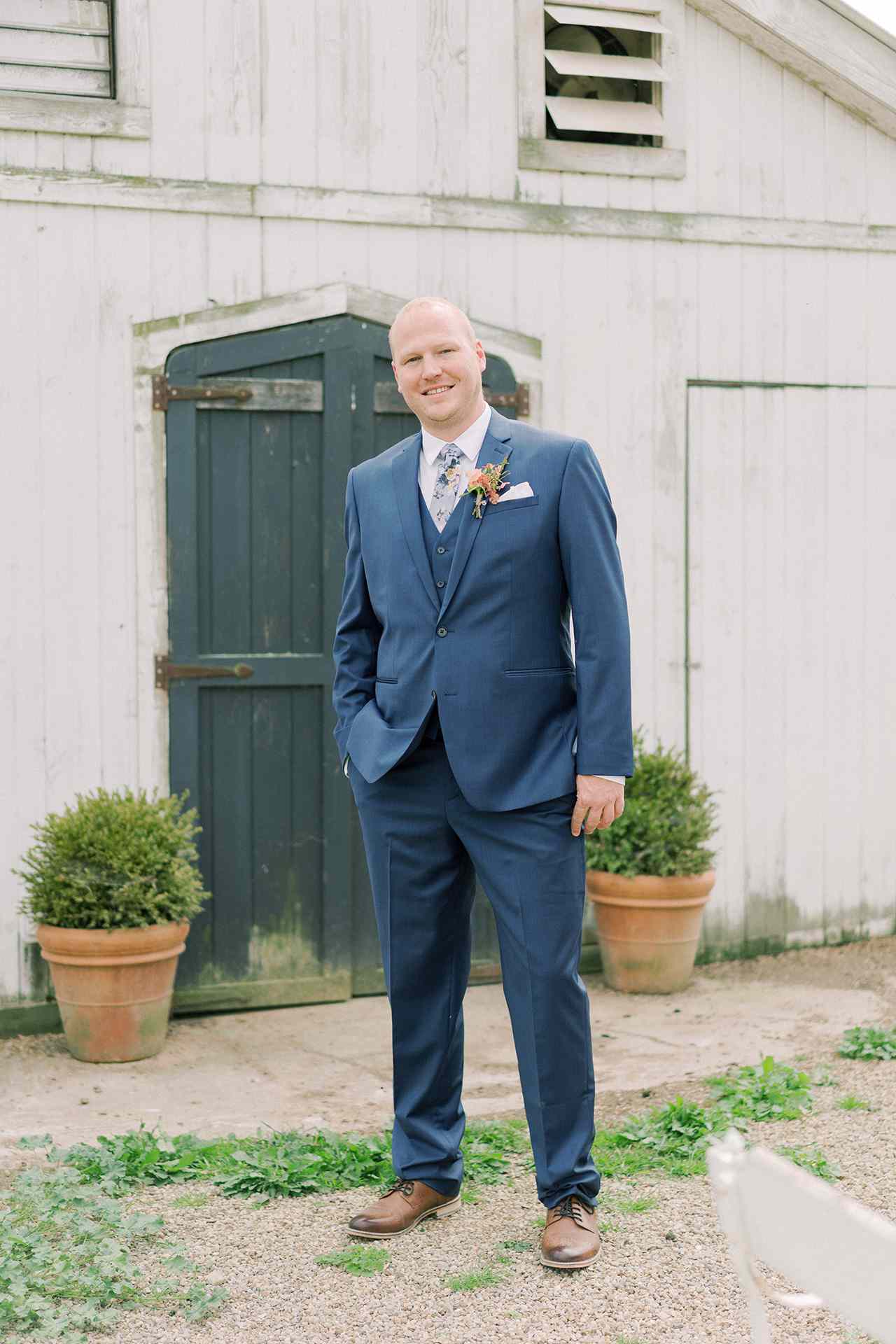 dylan nathan wedding groom blue suit