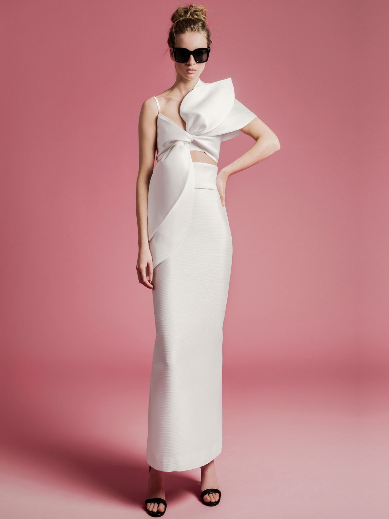 Sophie Et Voil&agrave; bow top fitted skirt wedding dress spring 2021