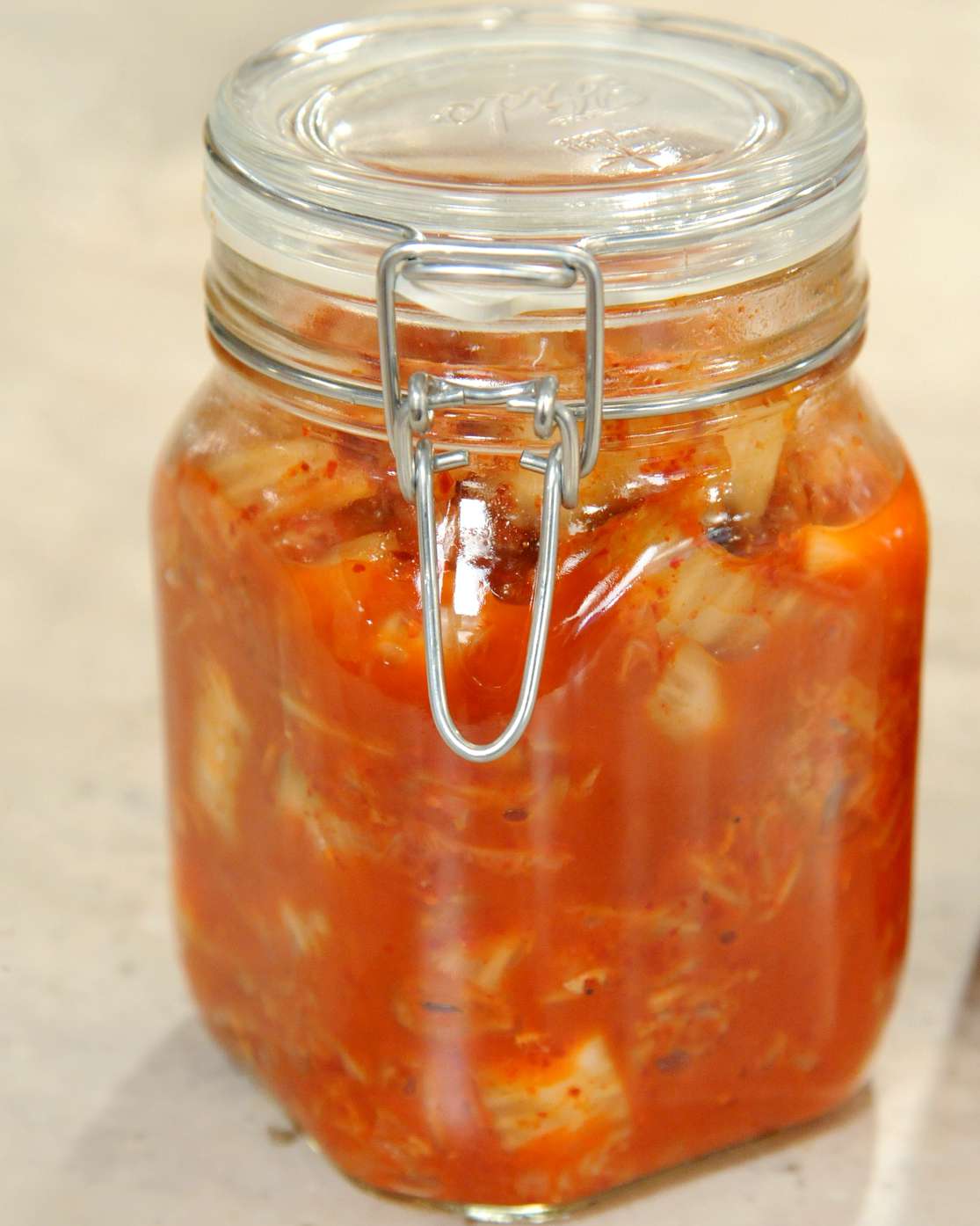 Jar of kimchi