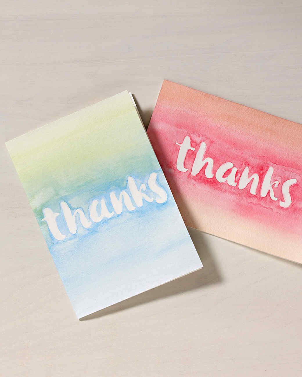 watercolor thank you cards
