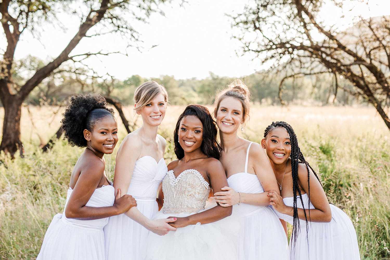 tebogo simon wedding bridesmaids and bride