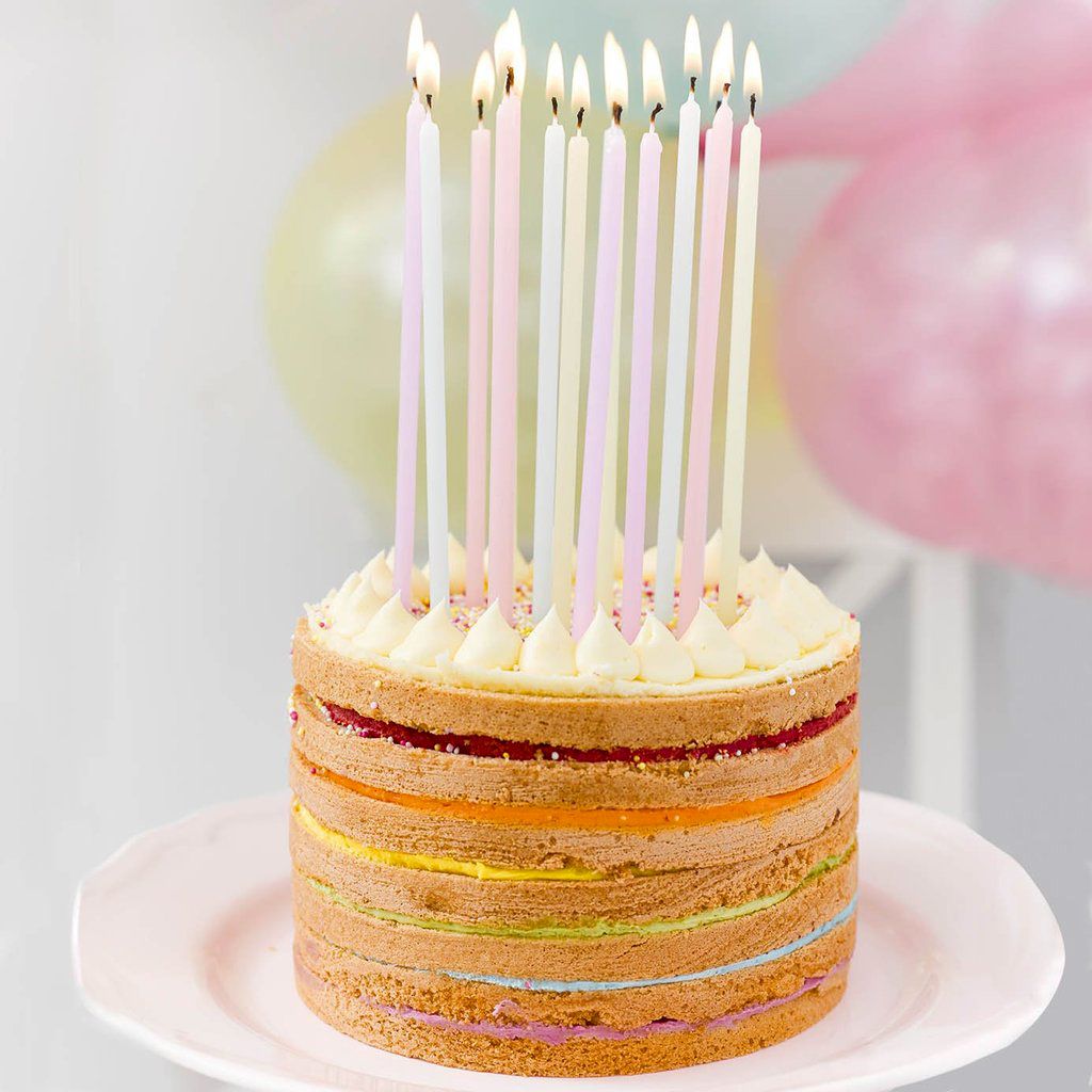 we heart pastel party candles