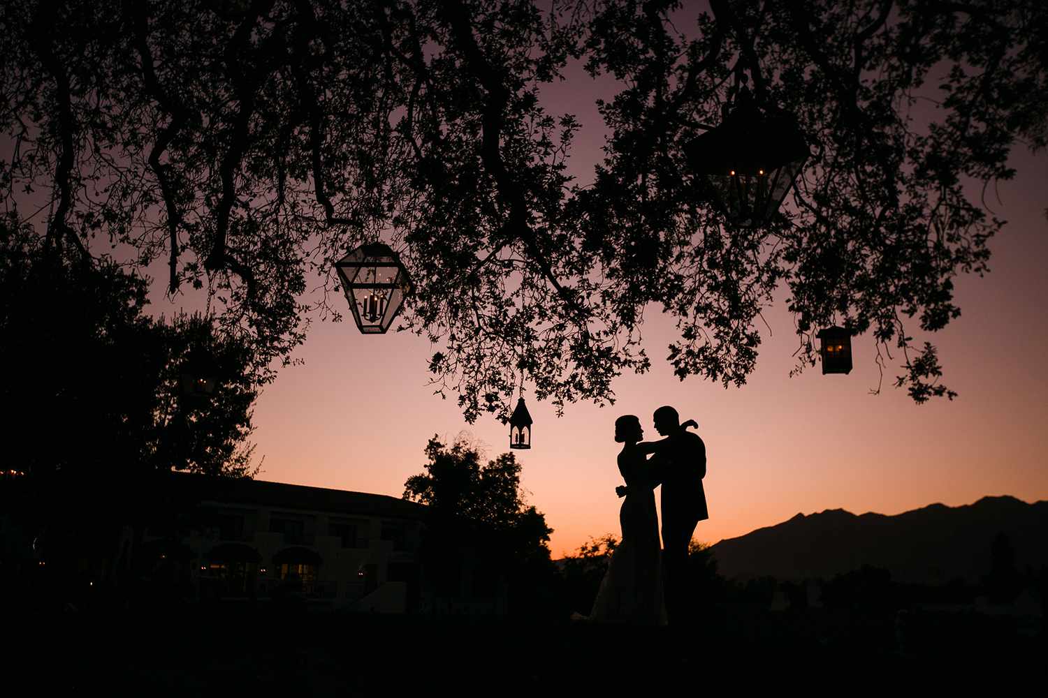 alexia tristan wedding couple sunset
