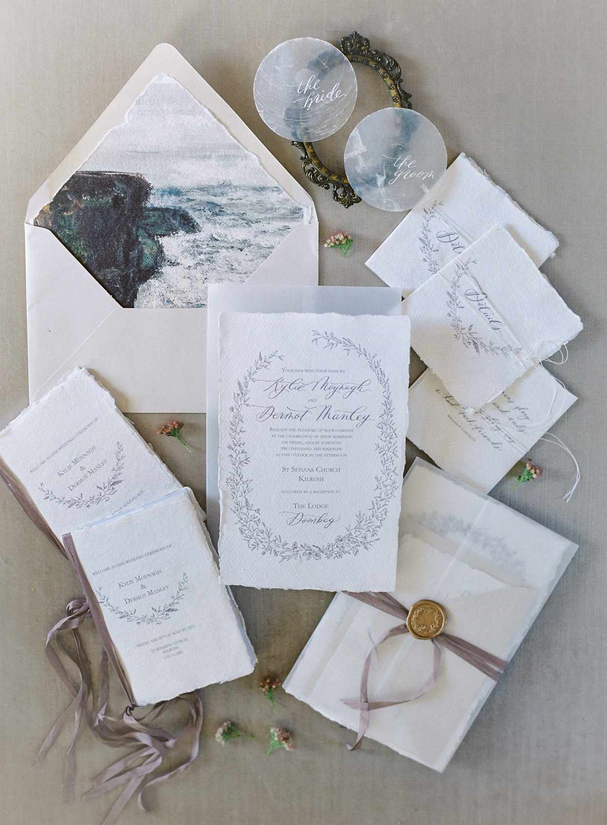 simple illustrated wedding invitations