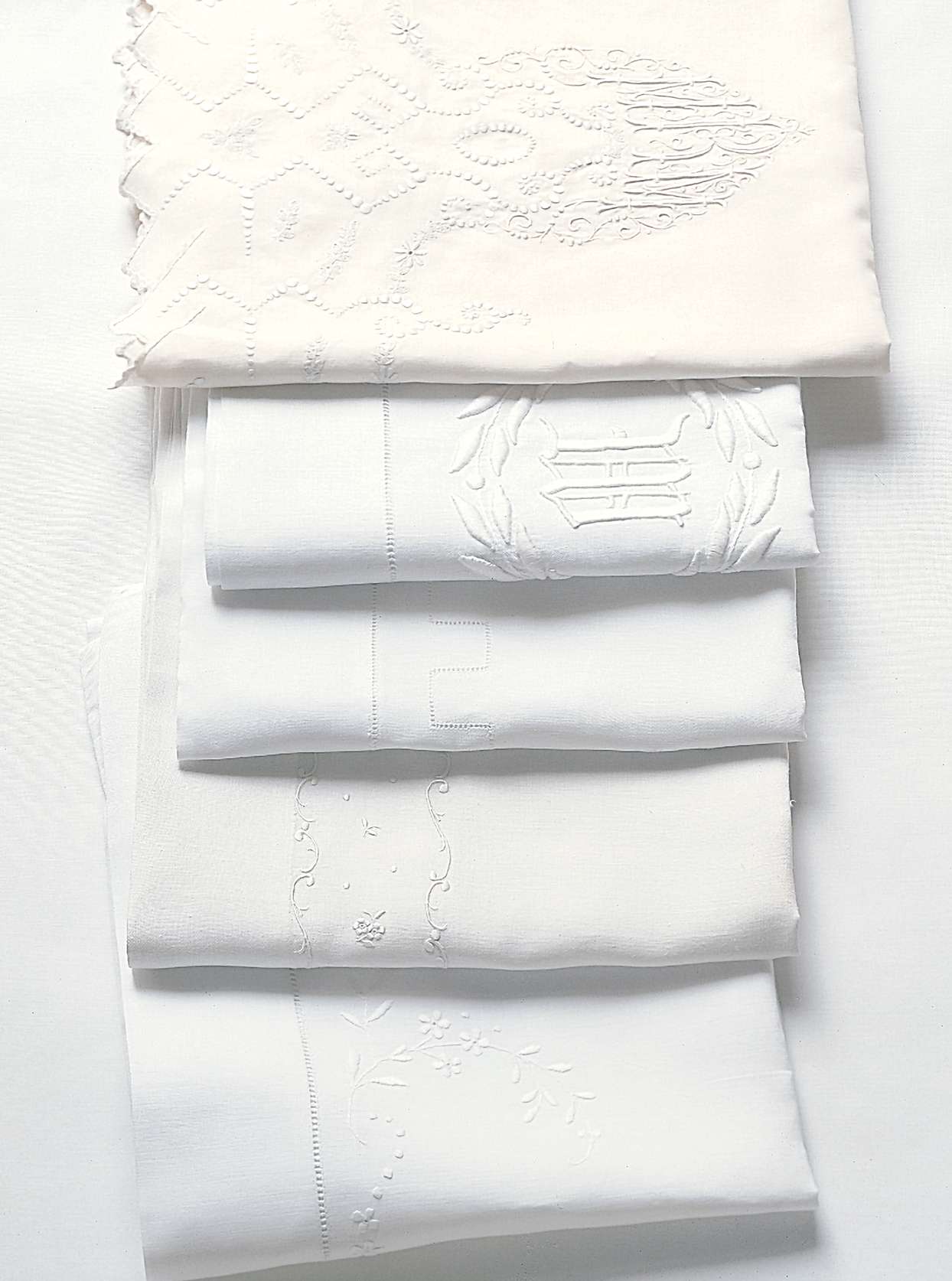 vintage white linens