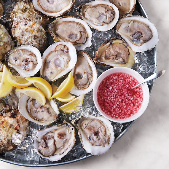 Oysters on the Half Shell & Mignonette Sauce A130522 MSLO Martha's Holiday Brunch Dec 2013
