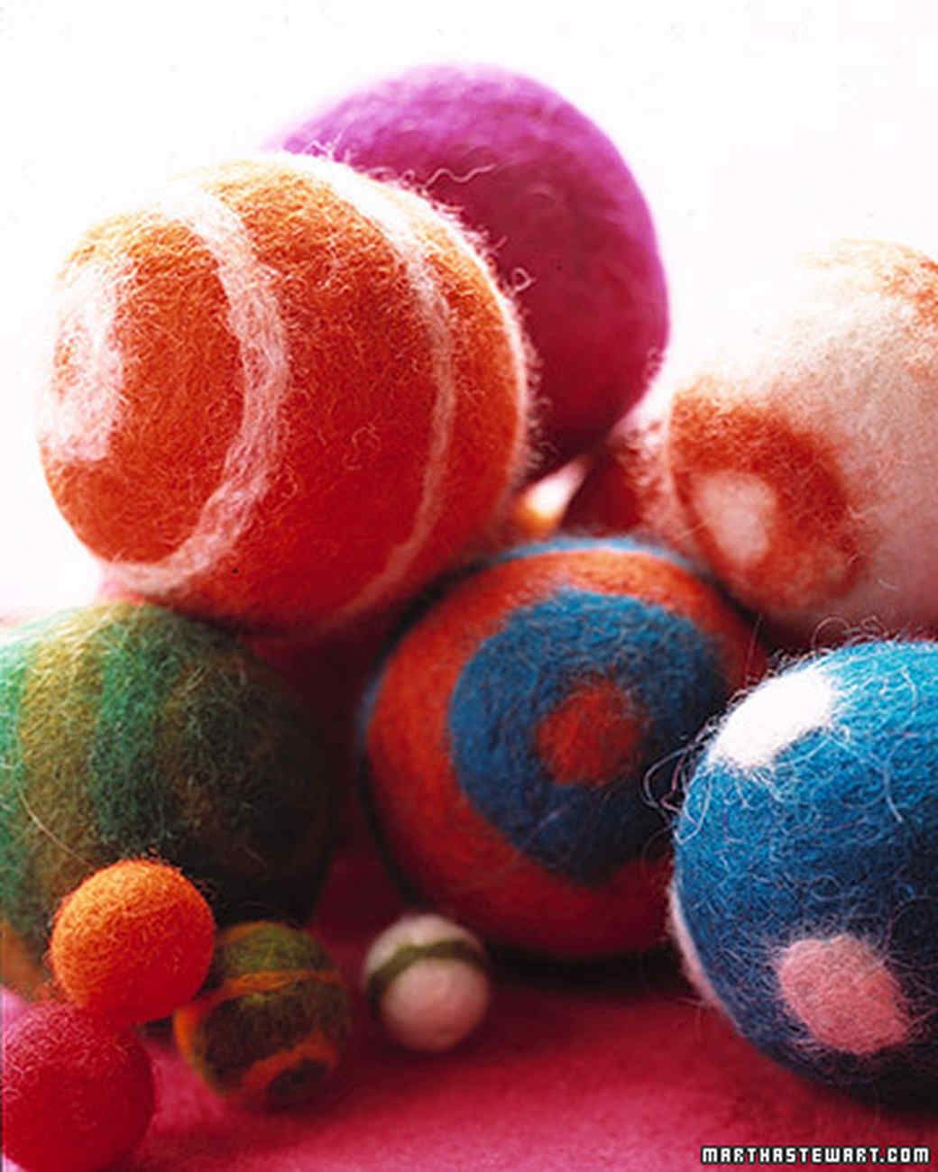 Wool Balls Wool Cat Balls Hand felted Cat toys multi colored Needle Felted