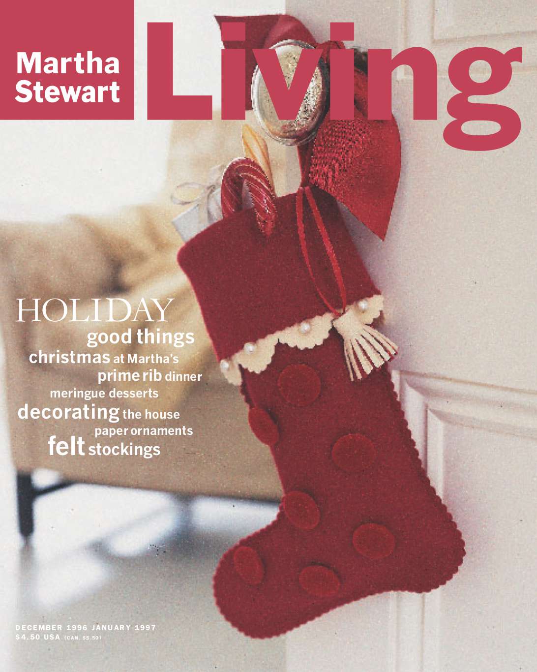 Martha Stewart Living December 1996 Cover