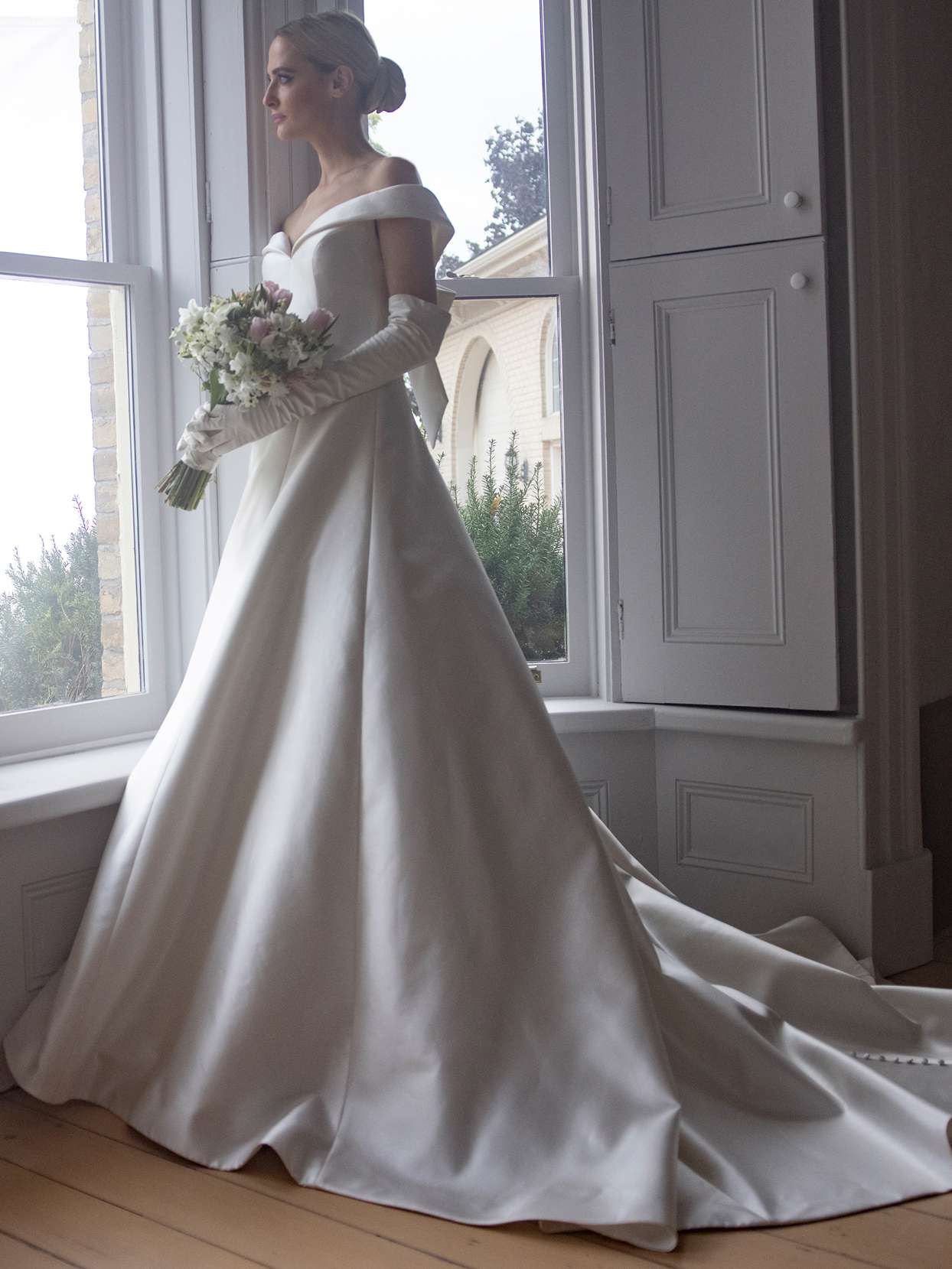 Romona Keveza off the shoulder a-line wedding dress fall 2021