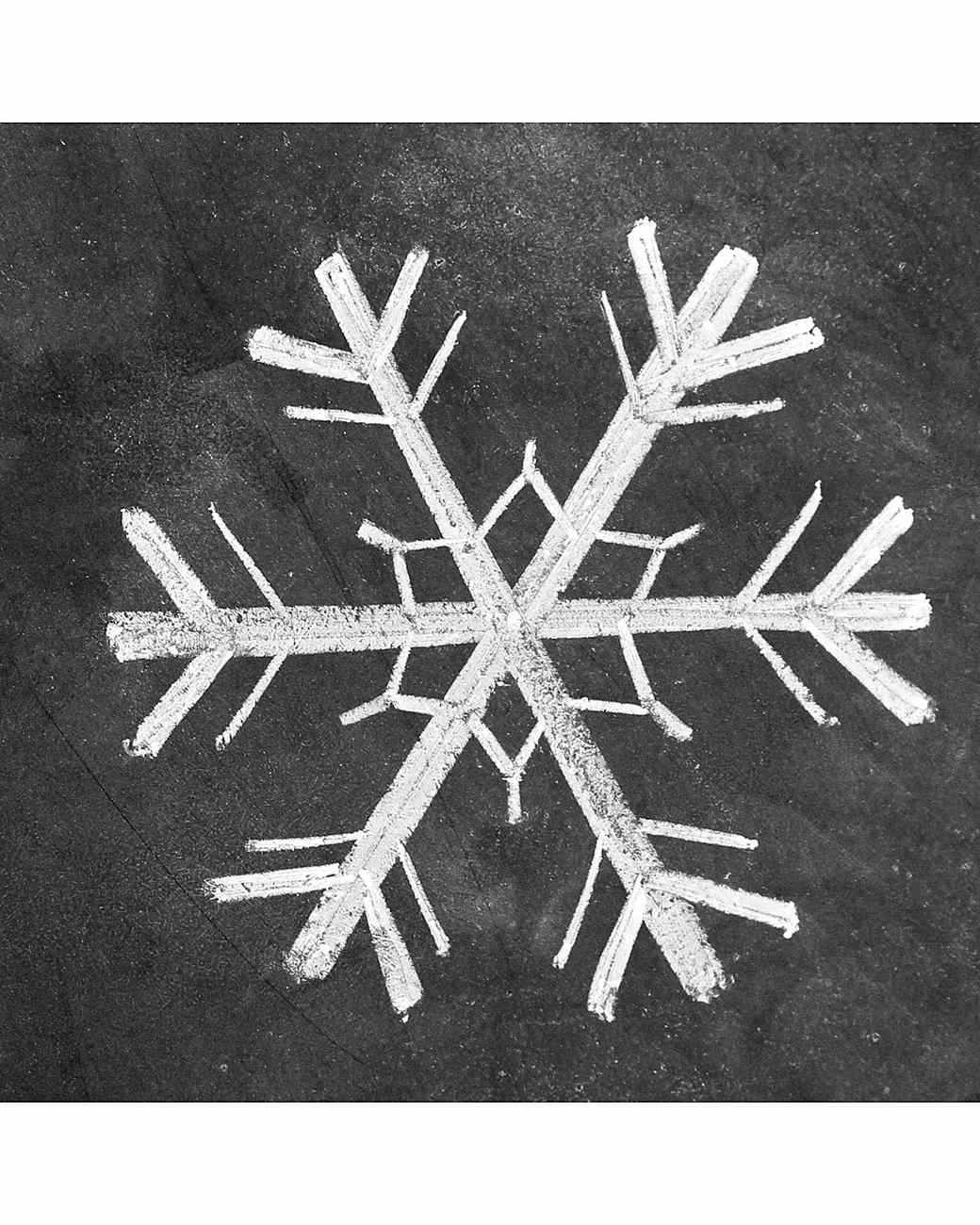 snowflake chalk art