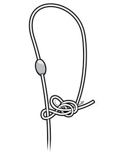 pearl lariat necklace illustration thread end down through circles
