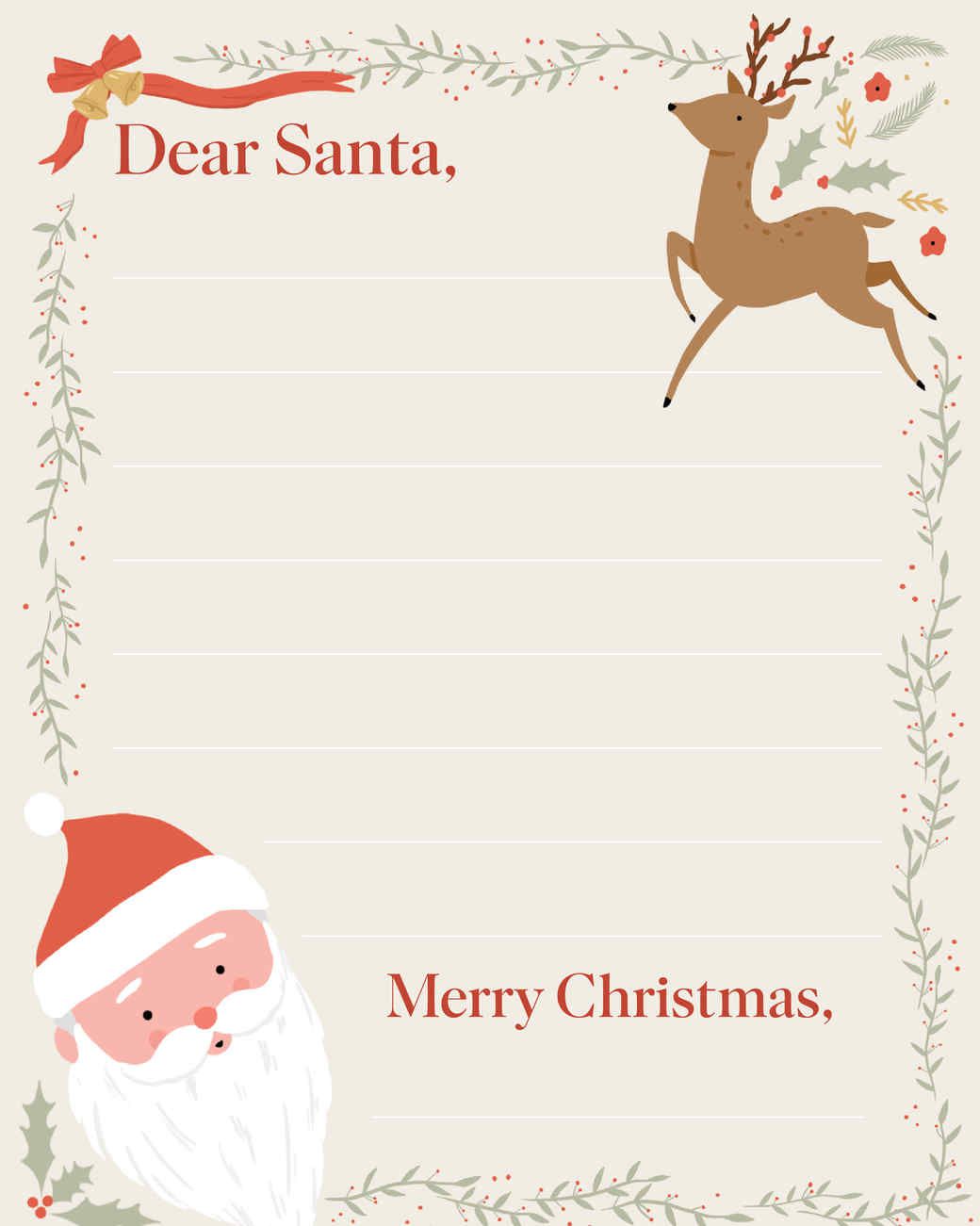 letter to Santa template