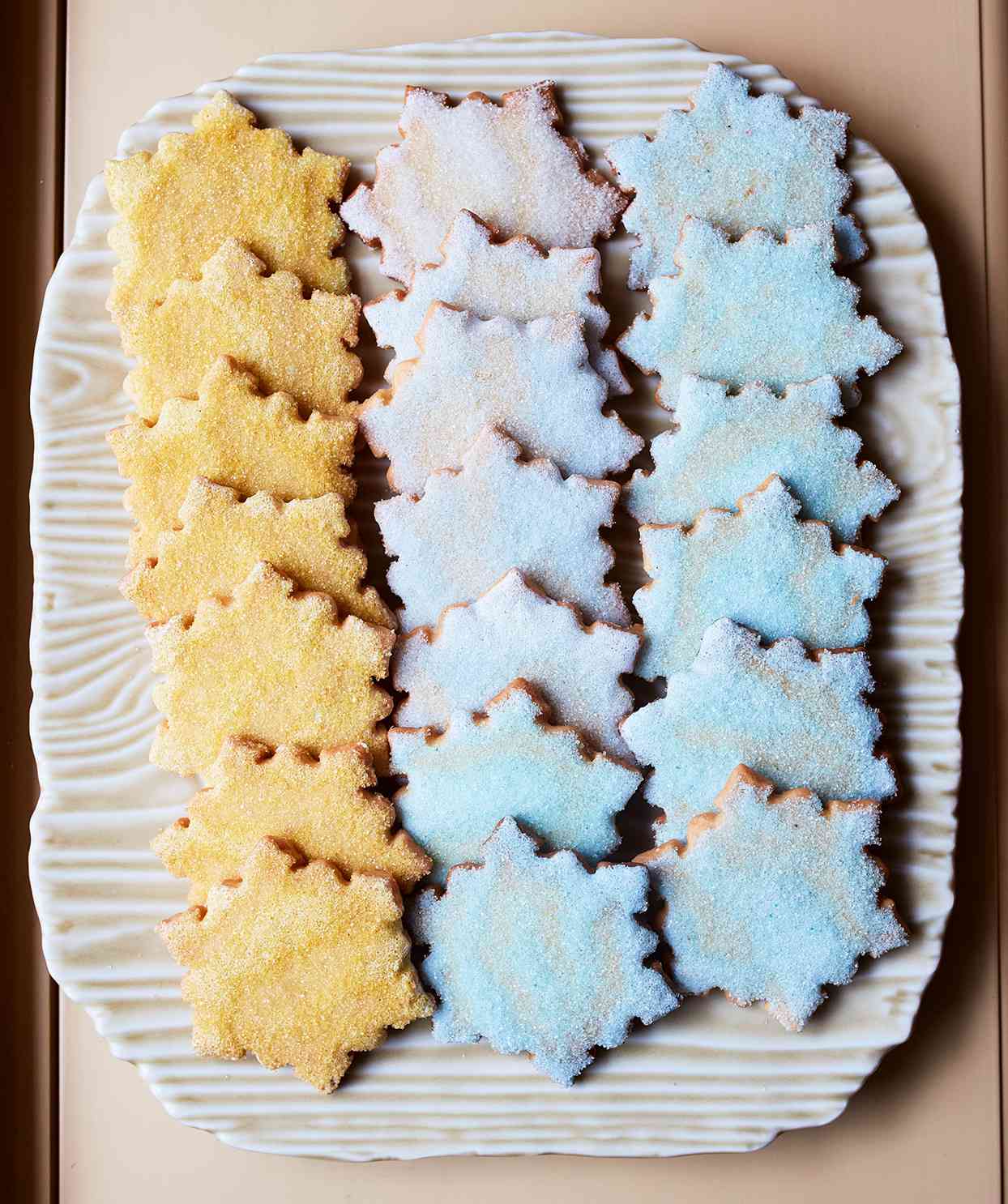 small pastel snowflake sugar cookies
