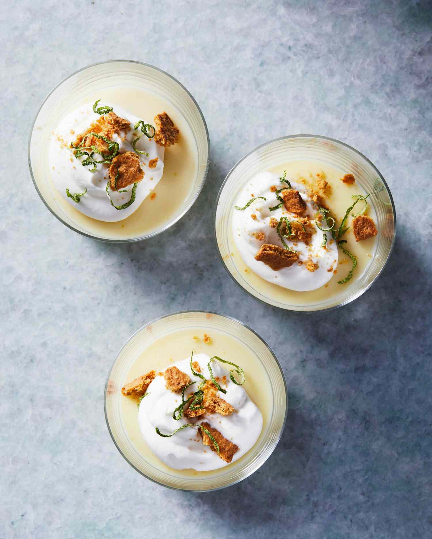 lime pudding cups dessert