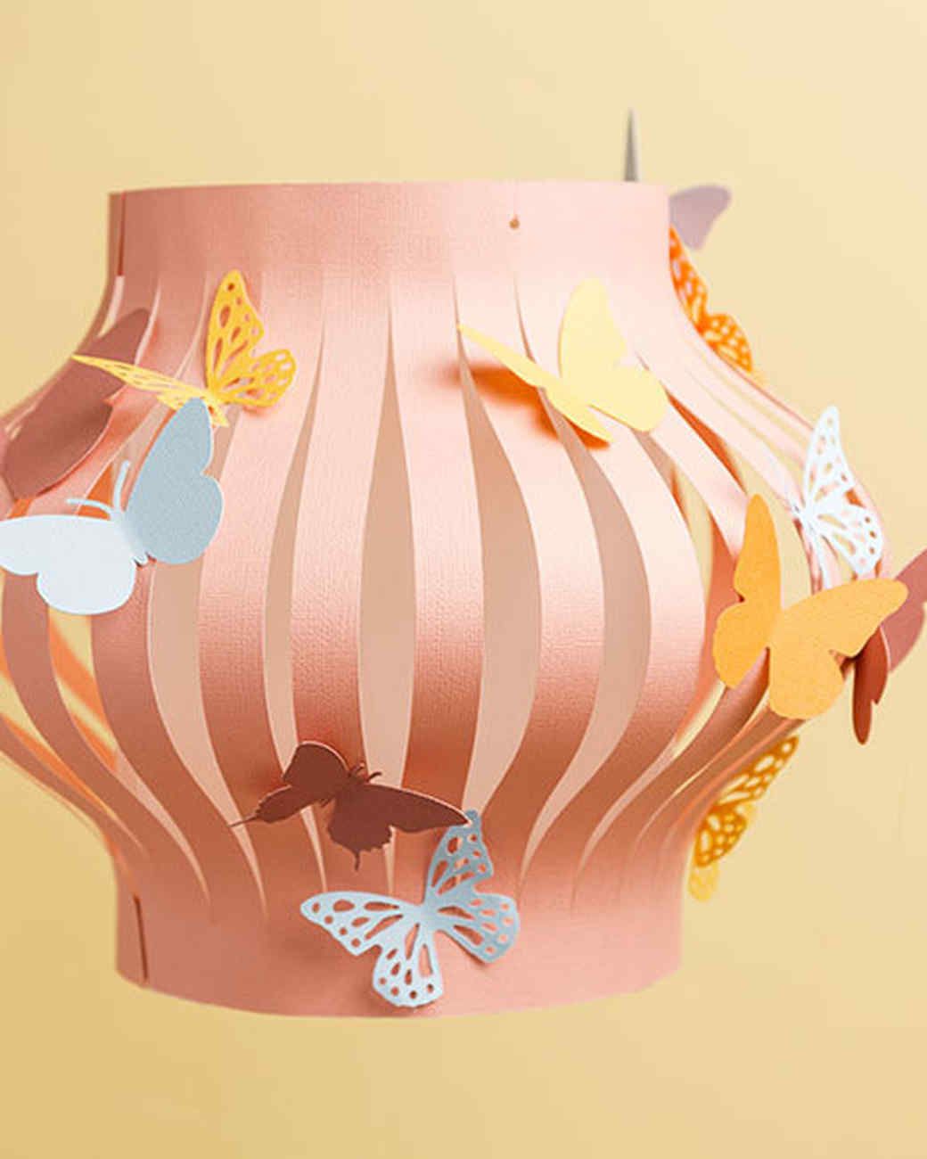 cricut colorful butterfly lantern paper