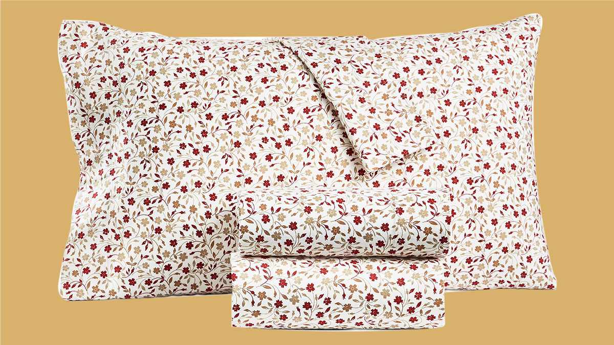 martha stewart collection printed cotton flannel twin sheet