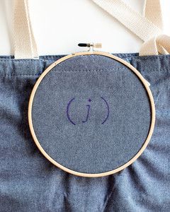 embroidered tote bag