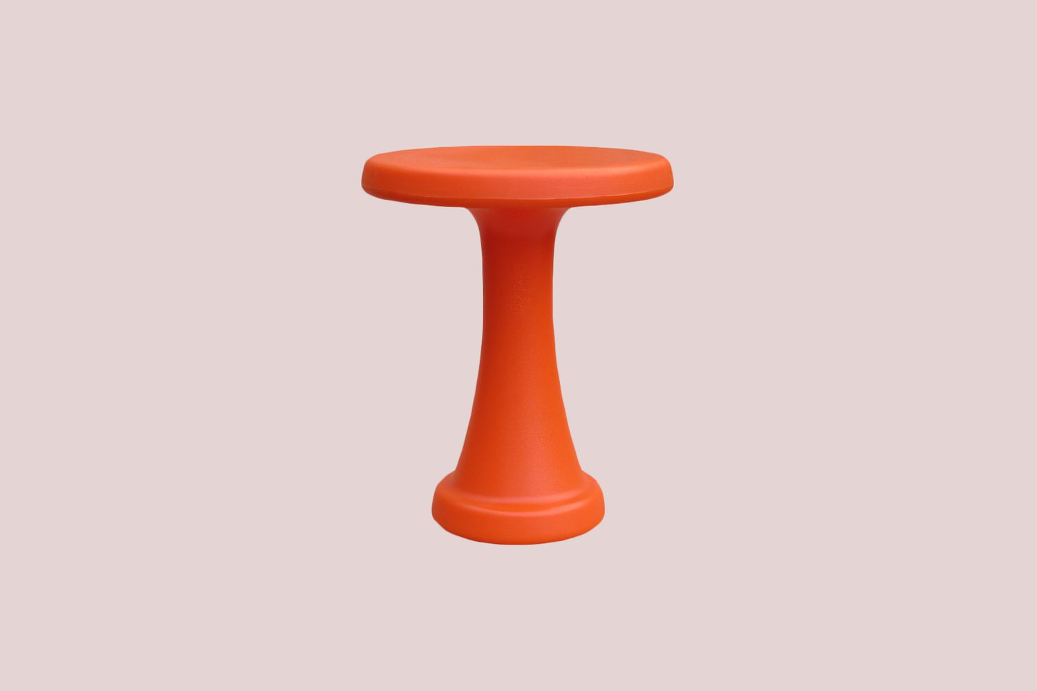 orange circular gardening stool