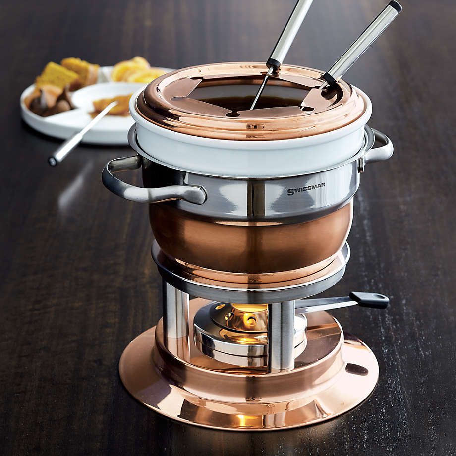 swissmar laussane copper fondue set