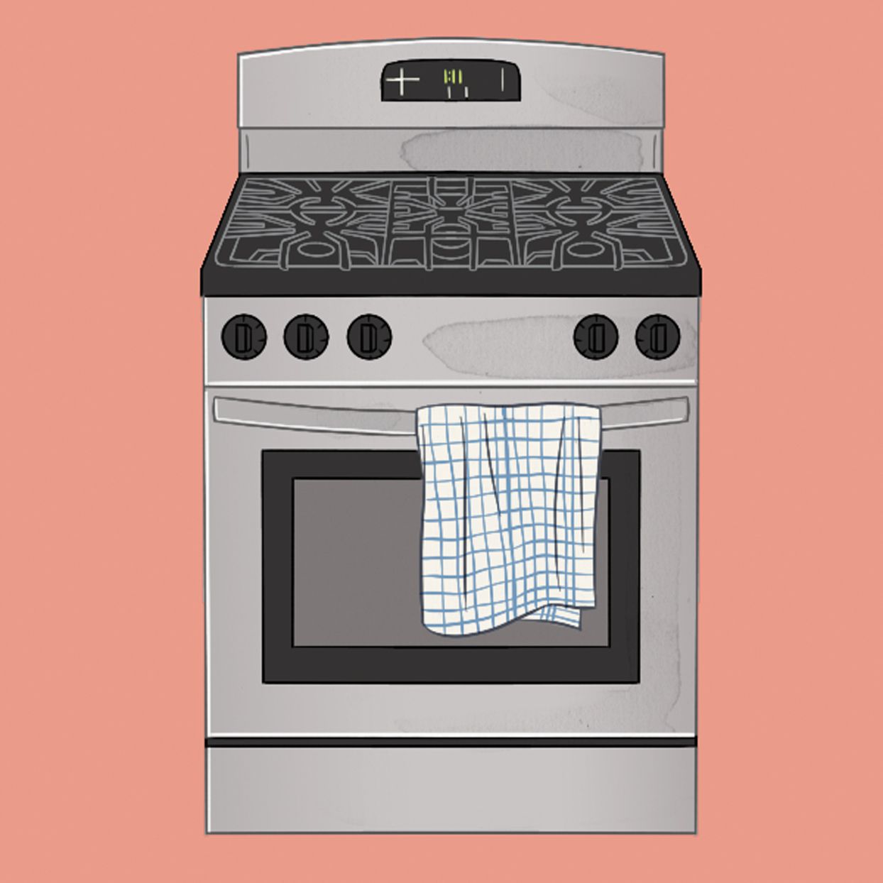 gray stove illustration