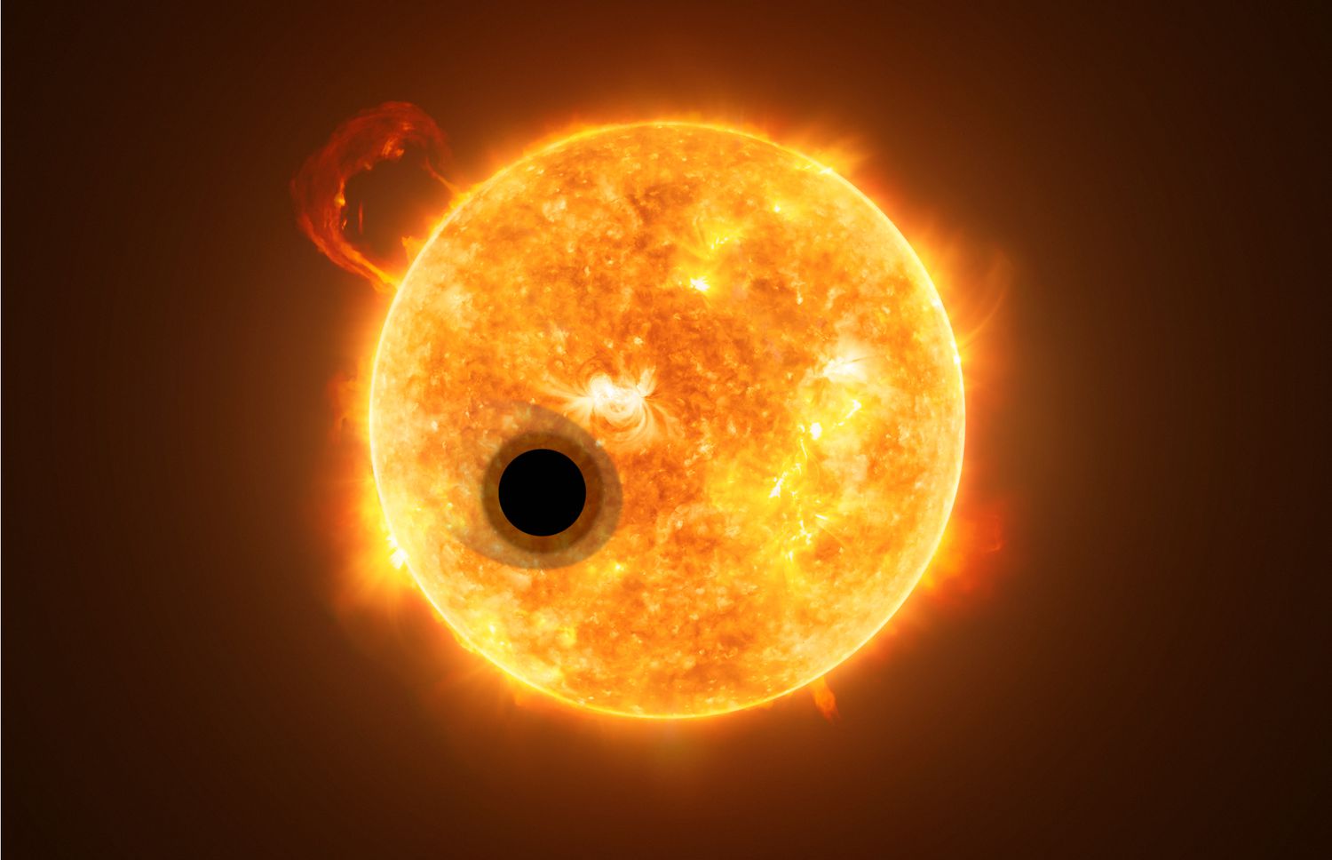 view of WASP-107b "super-puff" planet