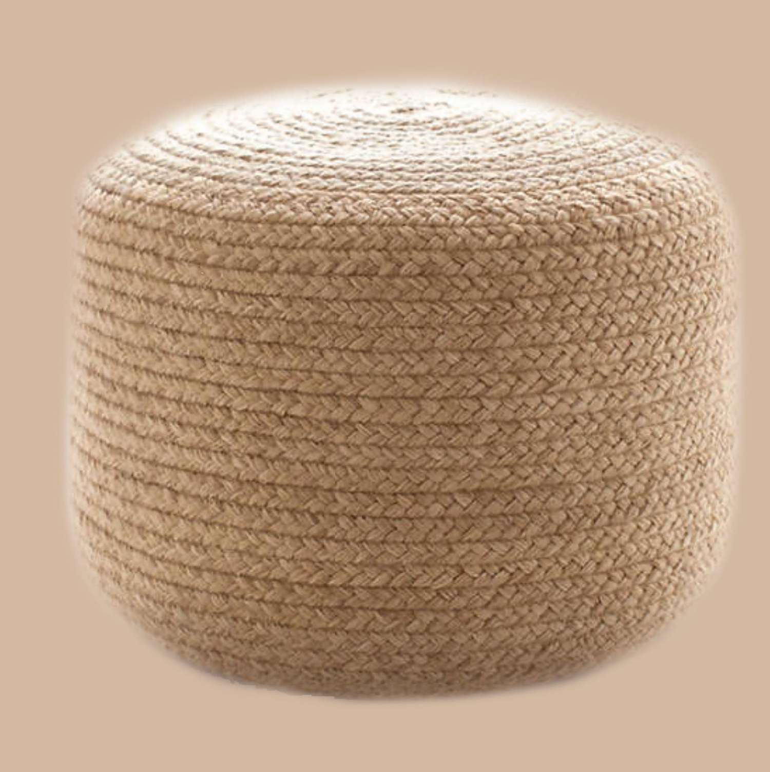 braided outdoor pouf
