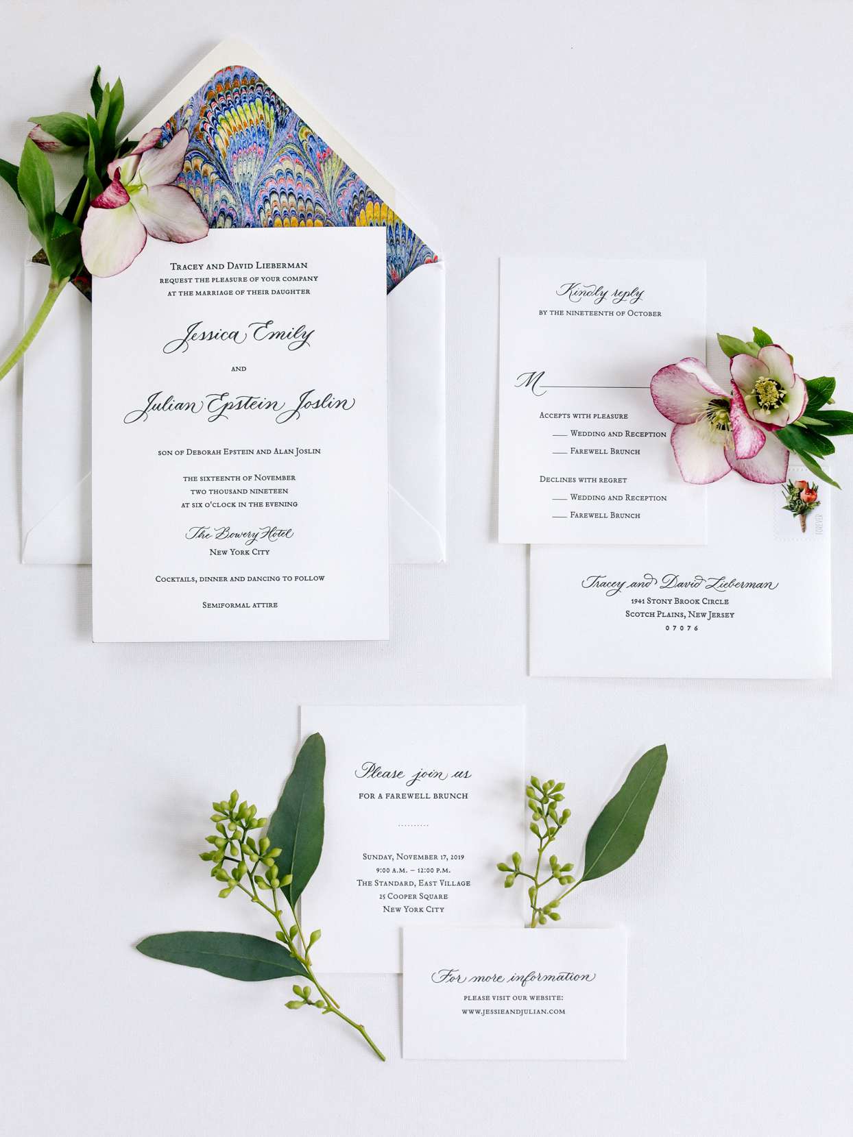 simple elegant wedding invitations