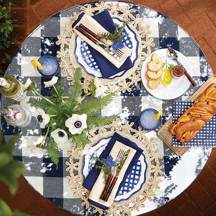 ballard designs Gingham Melamine Accent Plates Set of 4 Ballard Designs product image Share This Item Be the first one to share your photo Media Carousel Slide 1 of 1. POWERED BY CURALATE Gingham Melamine Accent Plates