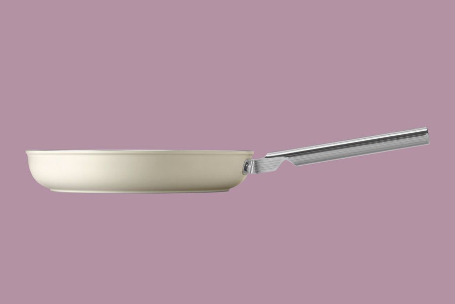 SMEG 11 inch cream color nonstick frying pan