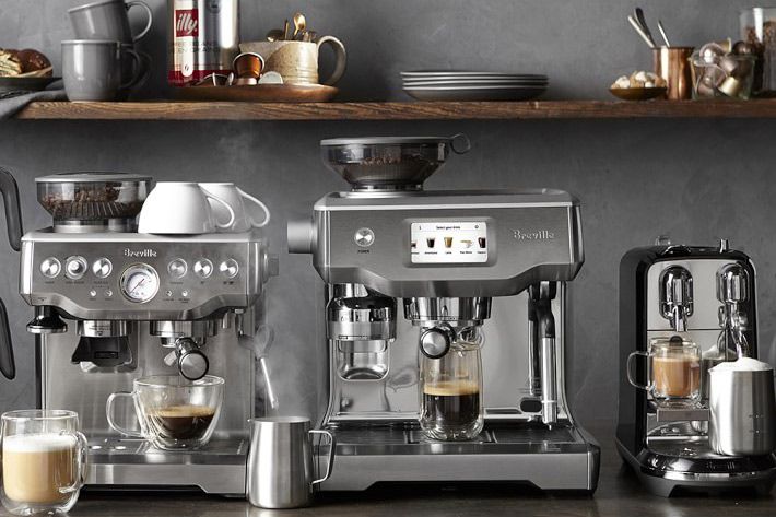 breville espresso machines on counter