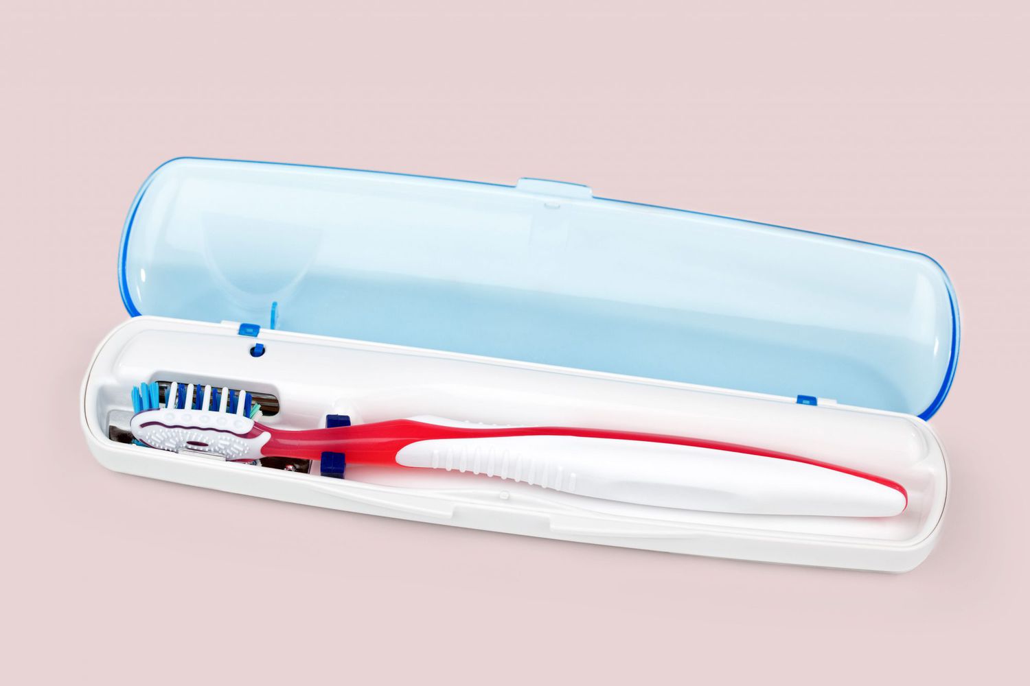 Toothbrush in sanitizing case