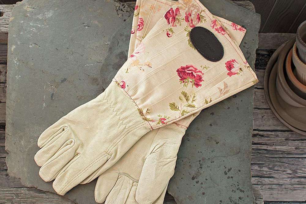 White Flower Farm English Garden Gauntlet Gloves