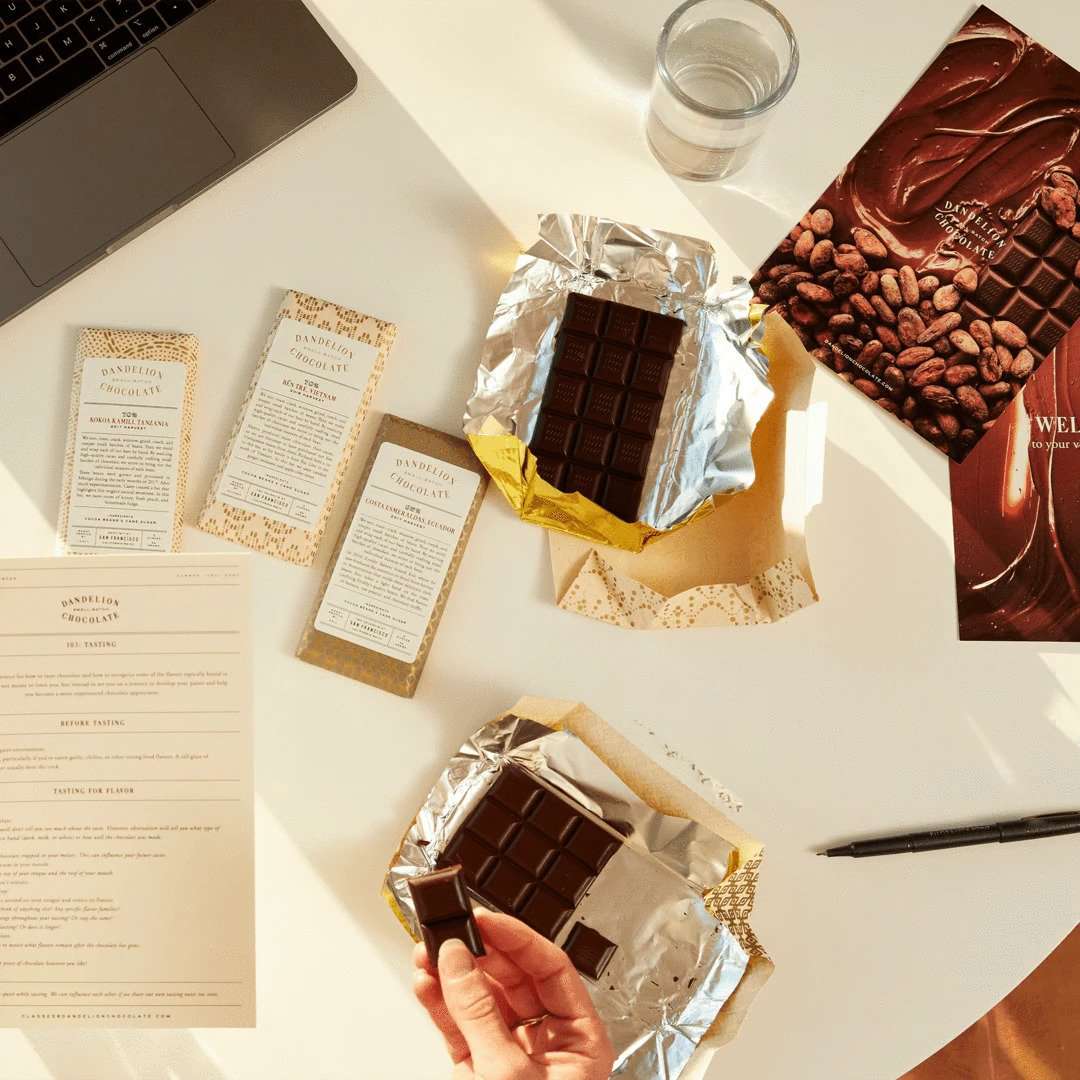 Dandelion Chocolate Bar Set for Online 103: Chocolate Tasting
