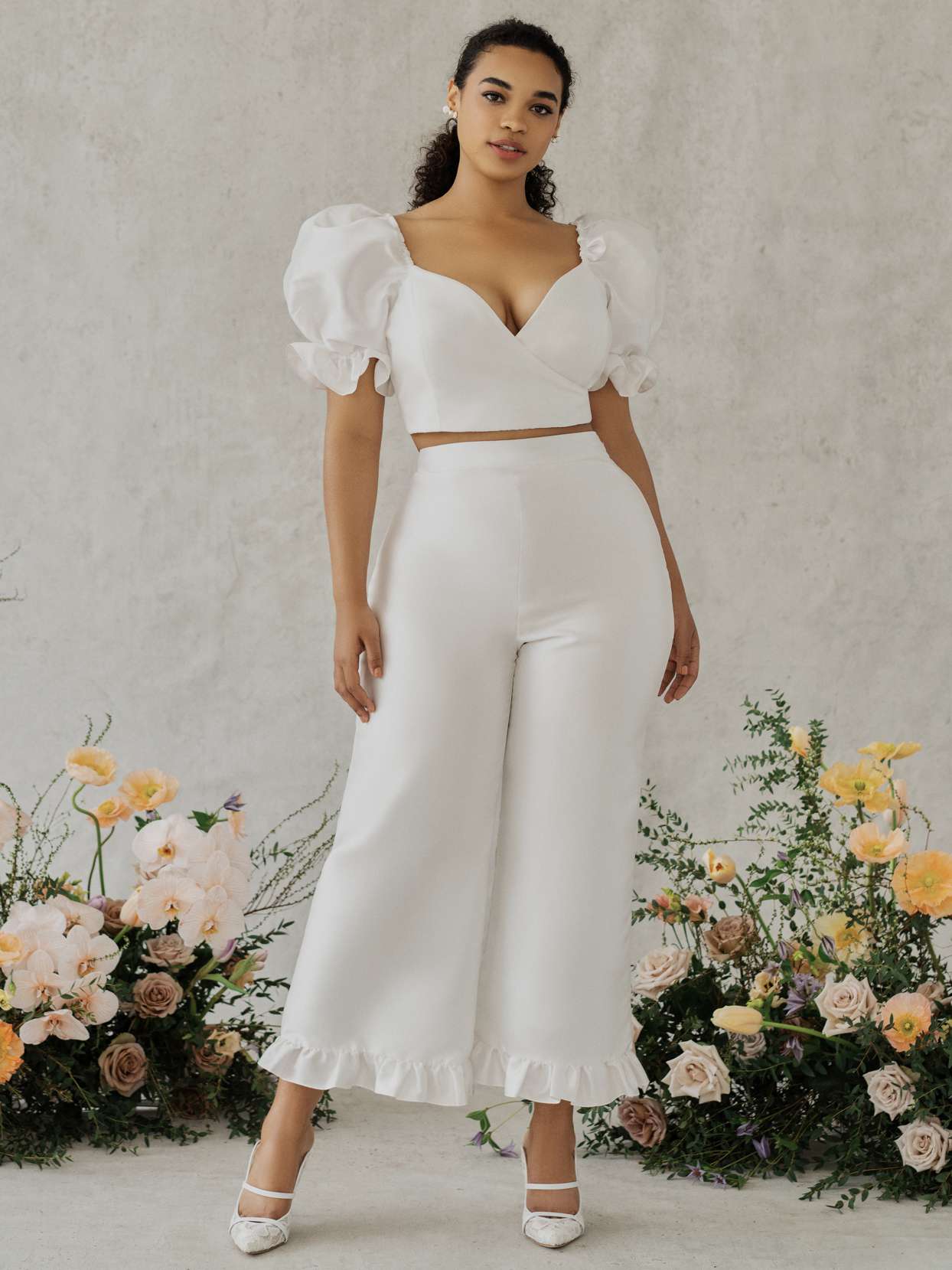 Alexandra Grecco two piece jumpsuit wedding dress spring 2022
