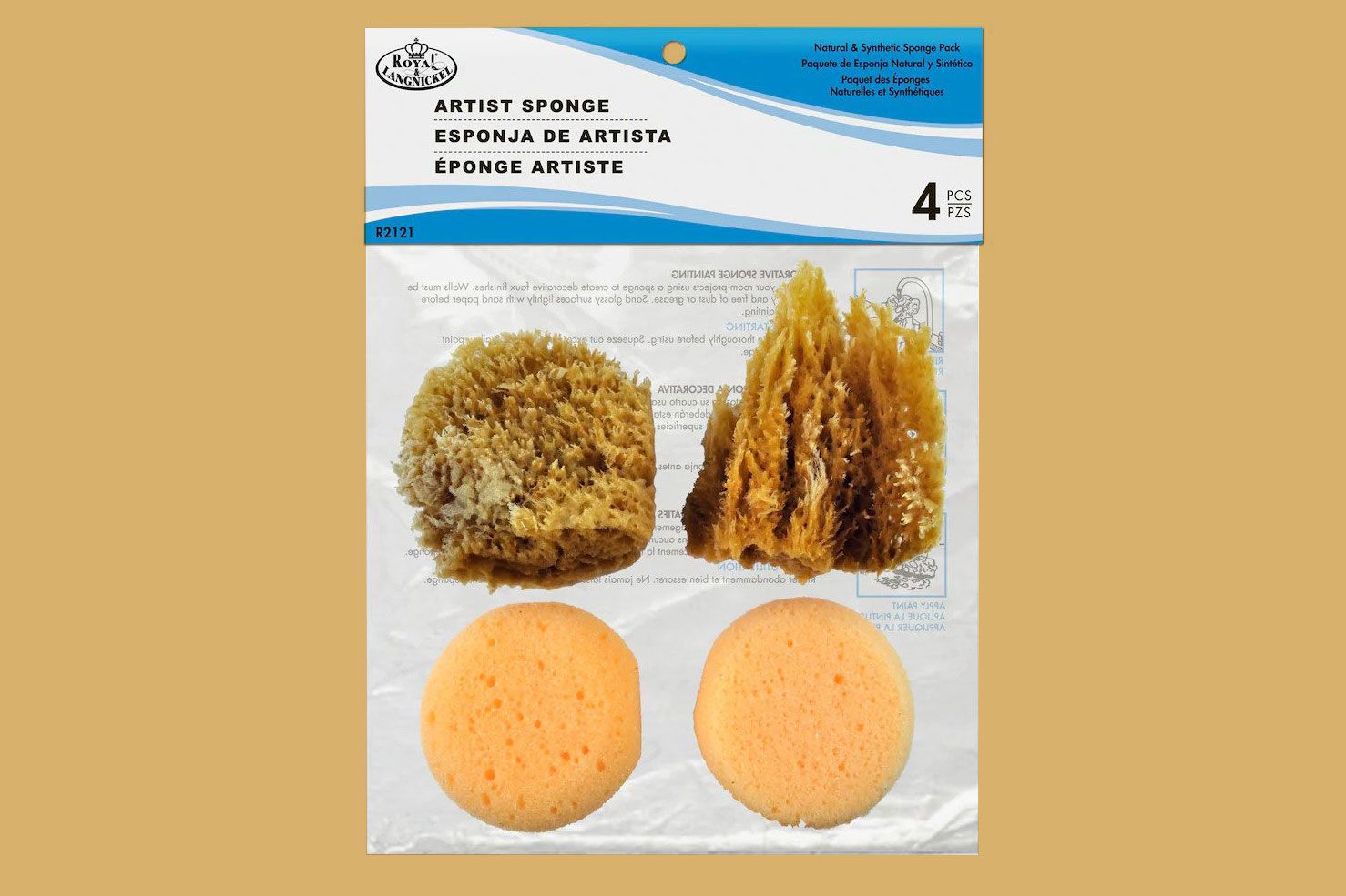 Royal & Langnickel Natural & Synthetic Sponge Pack