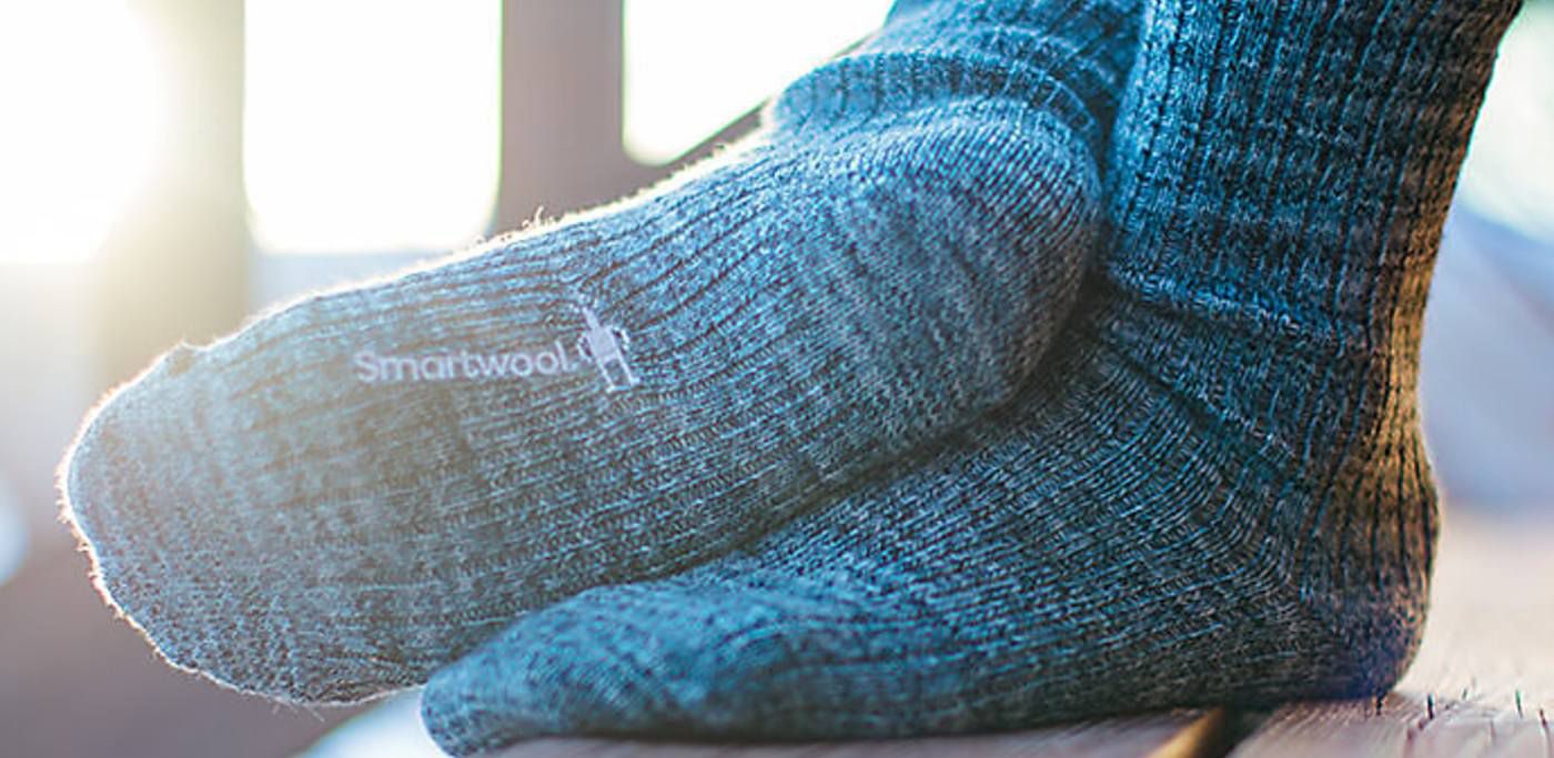 person wearing Smartwool socks