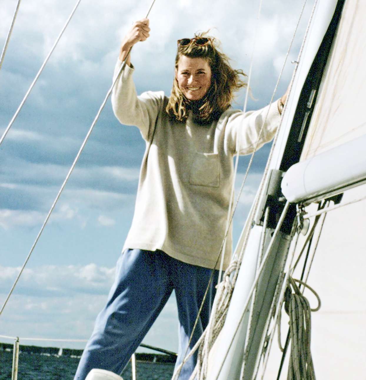young martha stewart on sailboat