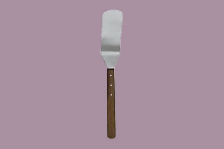 21-Inch Grill Spatula in Solid Stainless Steel with Riveted Smooth Wood Handle