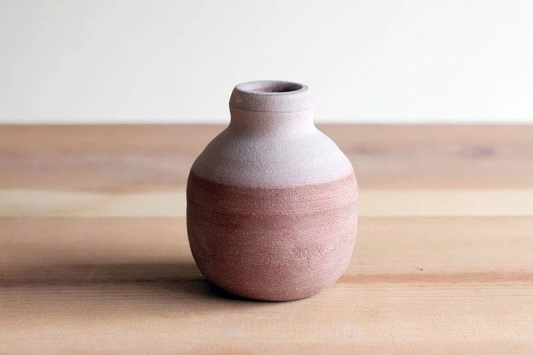 Sheldon Ceramics Terra Cotta Round Bottle Vase
