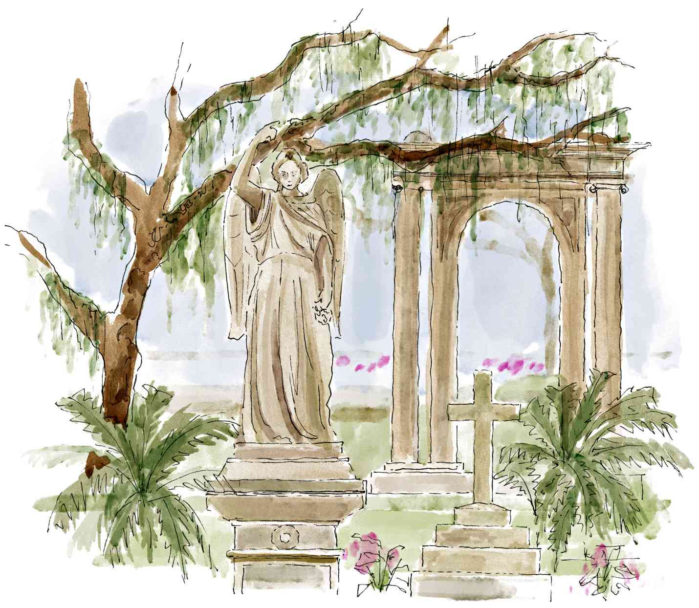 cemetery illustration