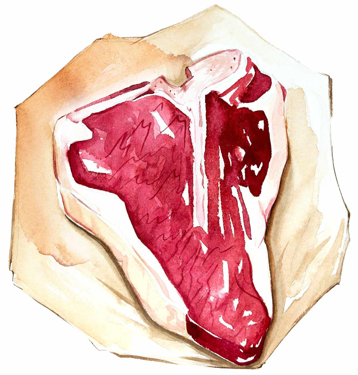 Porterhouse steak illustration