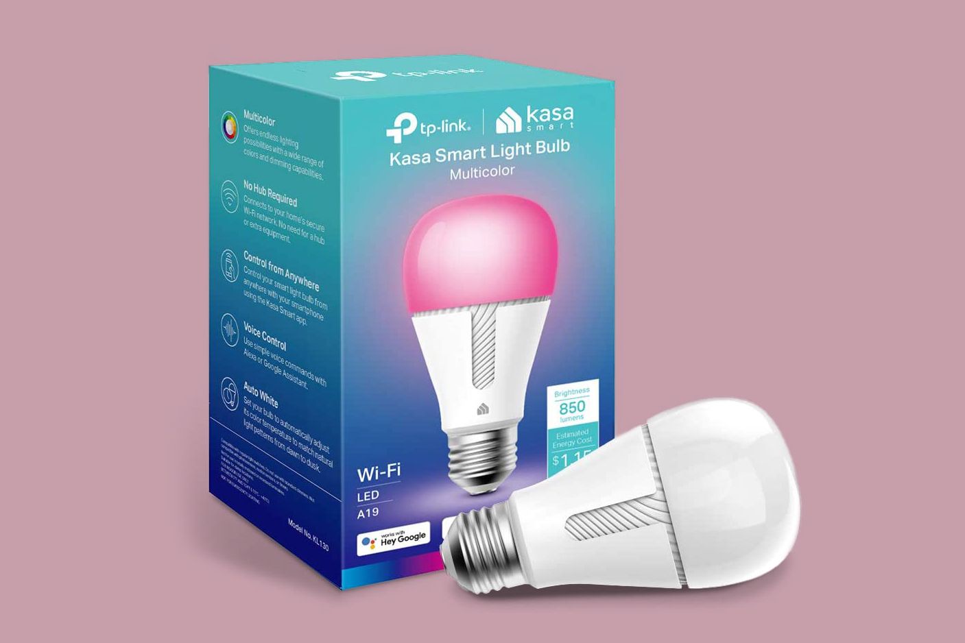 Kasa Smart Color Changing A19 LED Bulb