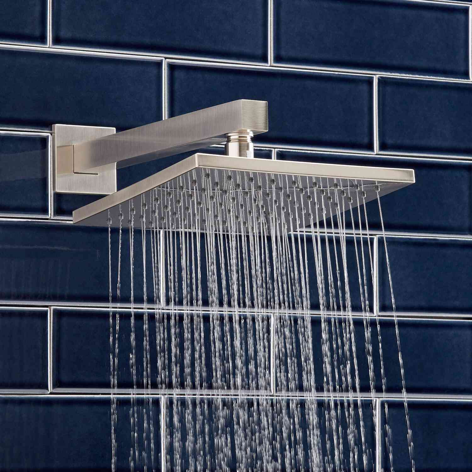 Rigi Rainfall Shower Head with Extended Wall-Mount Shower Arm