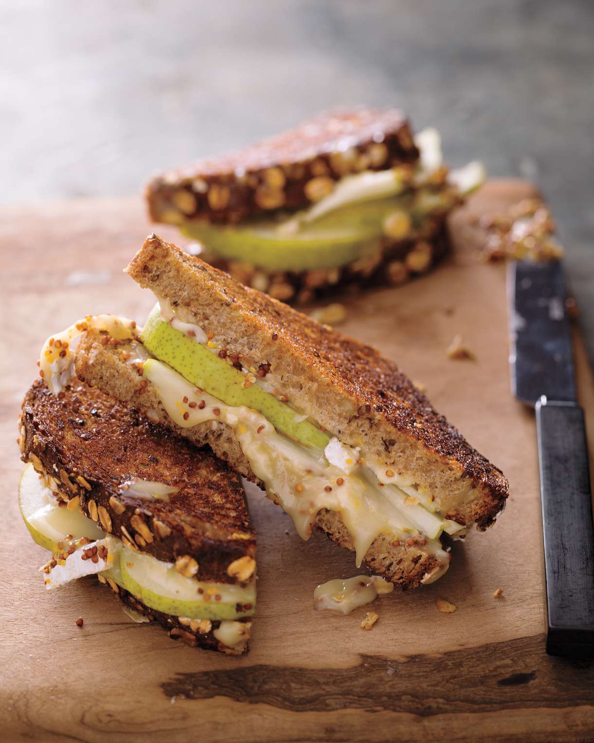 Brie, Pear, and Mustard Grilled Cheese